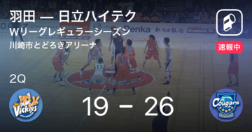 【速報中】1Q終了し日立ハイテクが羽田に7点リード