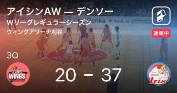 【速報中】2Q終了しデンソーがアイシンAWに17点リード