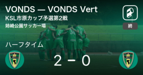 【速報中】VONDSvsVONDS Vertは、VONDSが2点リードで前半を折り返す
