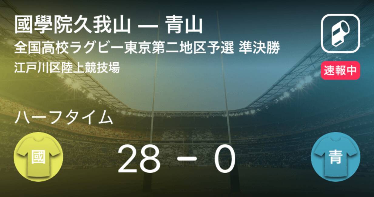 速報中 國學院久我山vs青山は 國學院久我山が28点リードで前半を折り返す 年11月1日 エキサイトニュース