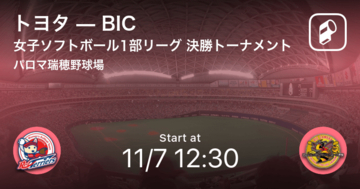 【女子ソフトボール1部リーグ決勝トーナメント】まもなく開始！トヨタvsBIC