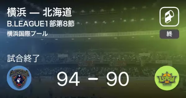 【B1第8節】延長の末、横浜が北海道に勝利
