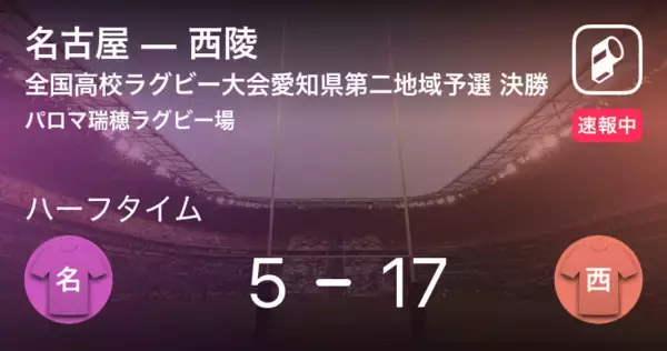 【速報中】名古屋vs西陵は、西陵が12点リードで前半を折り返す