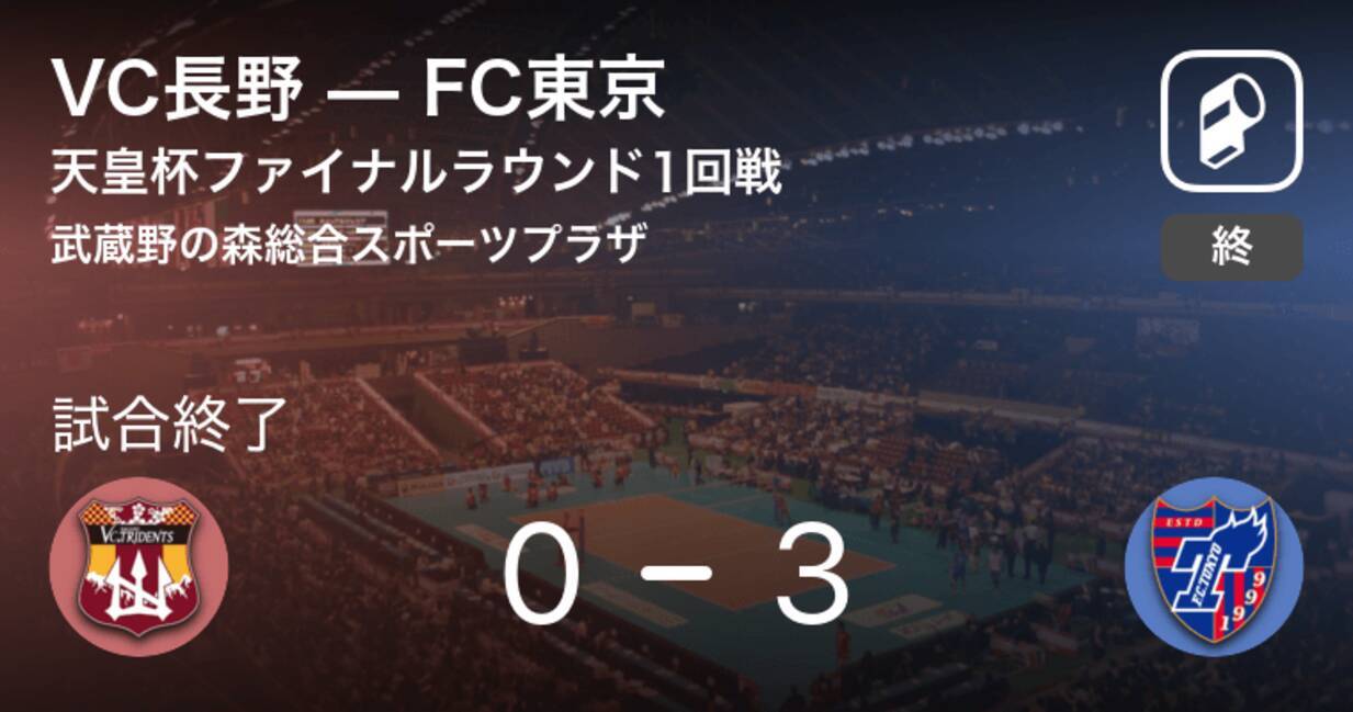 天皇杯ファイナルラウンド1回戦 Fc東京がvc長野にストレート勝ち 年12月11日 エキサイトニュース