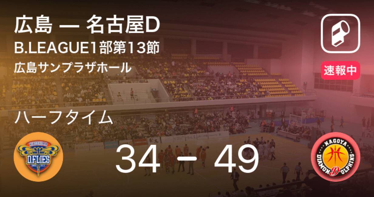 速報中 広島vs名古屋dは 名古屋dが15点リードで前半を折り返す 年12月12日 エキサイトニュース