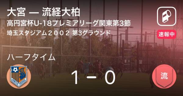 速報中 大宮vs流経大柏は 大宮が1点リードで前半を折り返す 年12月13日 エキサイトニュース