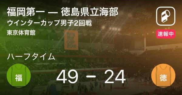 速報中 福岡第一vs徳島県立海部は 福岡第一が25点リードで前半を折り返す 年12月25日 エキサイトニュース