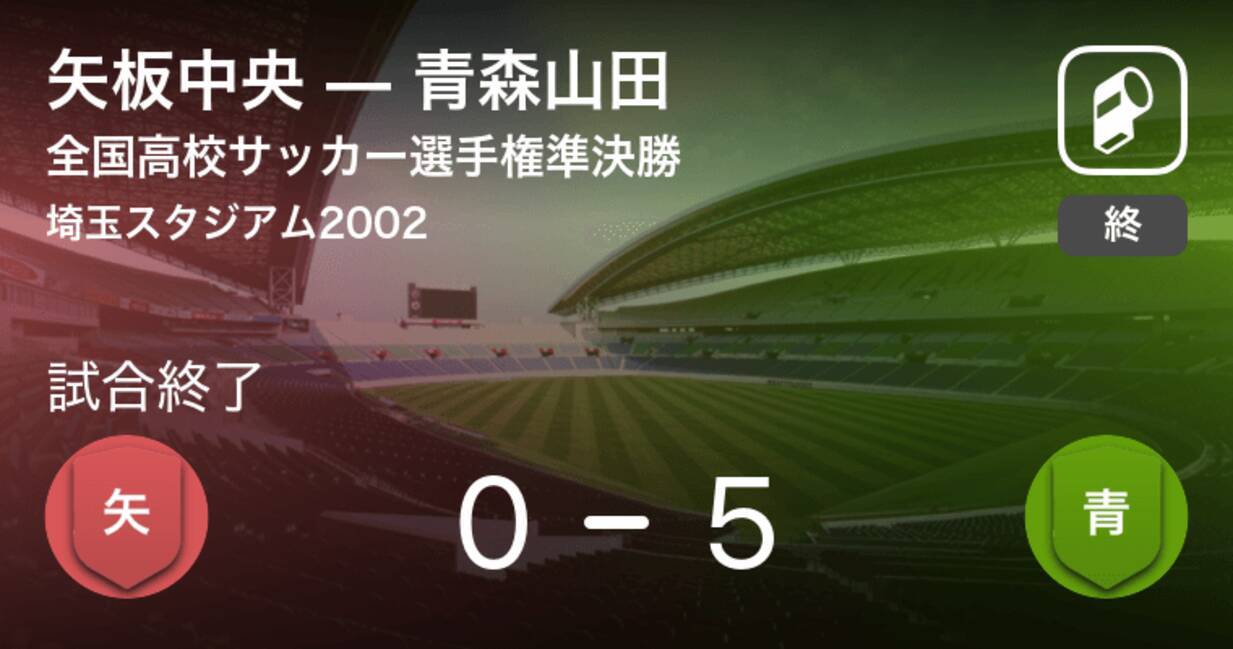 全国高校サッカー選手権大会準決勝 青森山田が矢板中央を突き放しての勝利 21年1月9日 エキサイトニュース