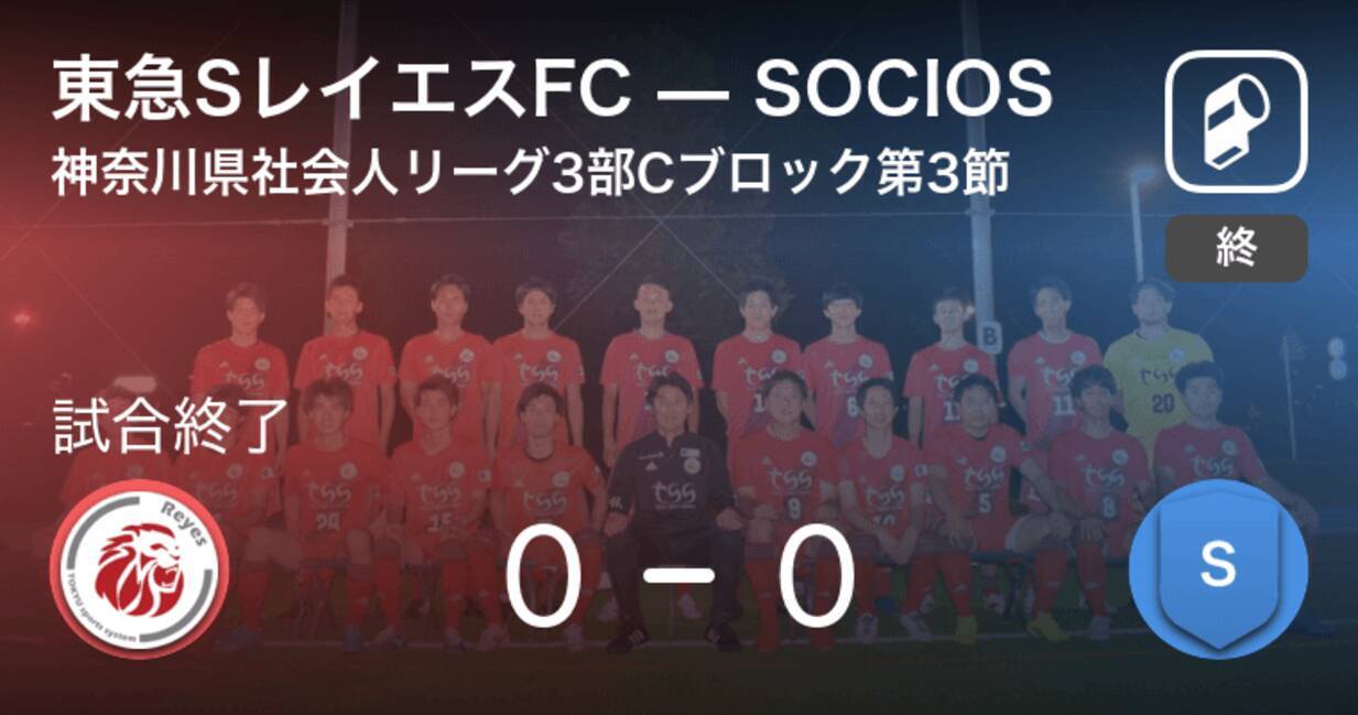 神奈川県社会人サッカーリーグ3部cブロック第3節 東急sレイエスfcはsociosとスコアレスドロー 21年1月17日 エキサイトニュース