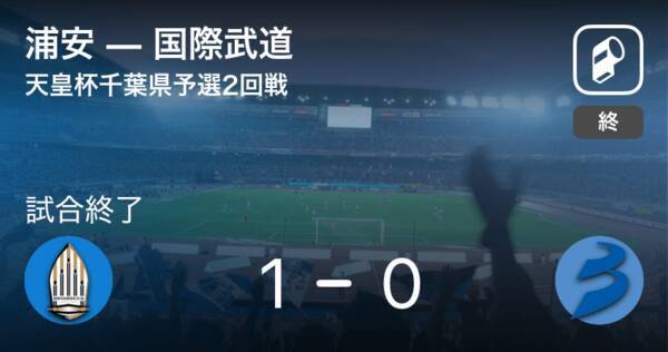 天皇杯千葉県予選2回戦 浦安が国際武道を延長戦で制す 21年2月23日 エキサイトニュース