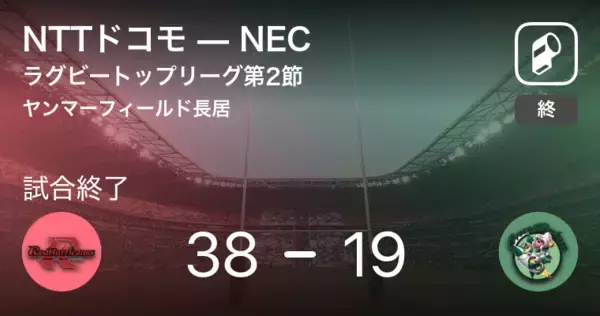 【ラグビートップリーグ1stステージ 第2節】NTTドコモがNECを破る