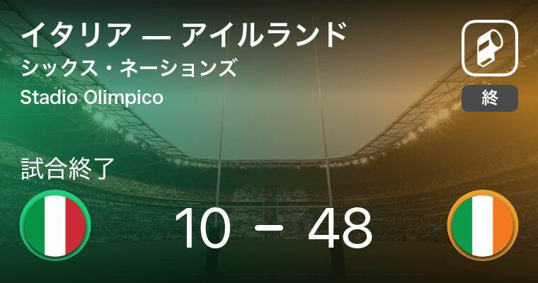 シックス ネーションズラウンド3 アイルランドがイタリアに大きく点差をつけて勝利 21年2月28日 エキサイトニュース