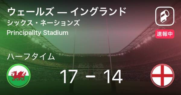 速報中 ウェールズvsイングランドは ウェールズが3点リードで前半を折り返す 21年2月28日 エキサイトニュース