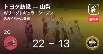 【速報中】1Q終了しトヨタ紡織が山梨に9点リード