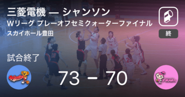 【Wリーグプレーオフ】三菱電機がシャンソンを破る