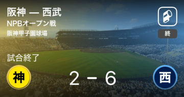【NPBオープン戦2回戦】西武が阪神を破る