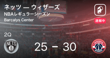 【速報中】1Q終了しウィザーズがネッツに5点リード