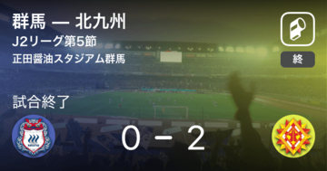 【J2第5節】北九州が群馬を突き放しての勝利