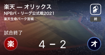 【NPBパ・リーグ公式戦ペナントレース】楽天がオリックスから勝利をもぎ取る