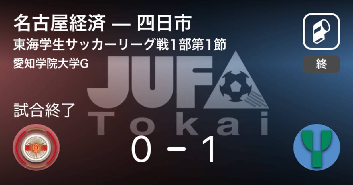 東海学生サッカーリーグ戦1部第1節 四日市が名古屋経済との一進一退を制す 21年4月3日 エキサイトニュース