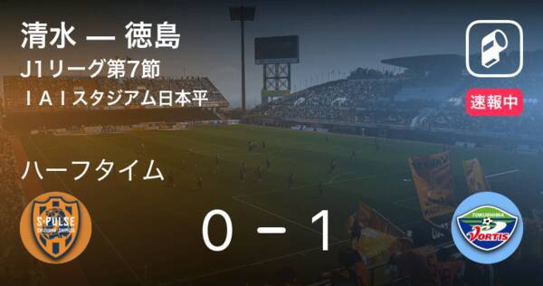 速報中 清水vs徳島は 徳島が1点リードで前半を折り返す 21年4月4日 エキサイトニュース