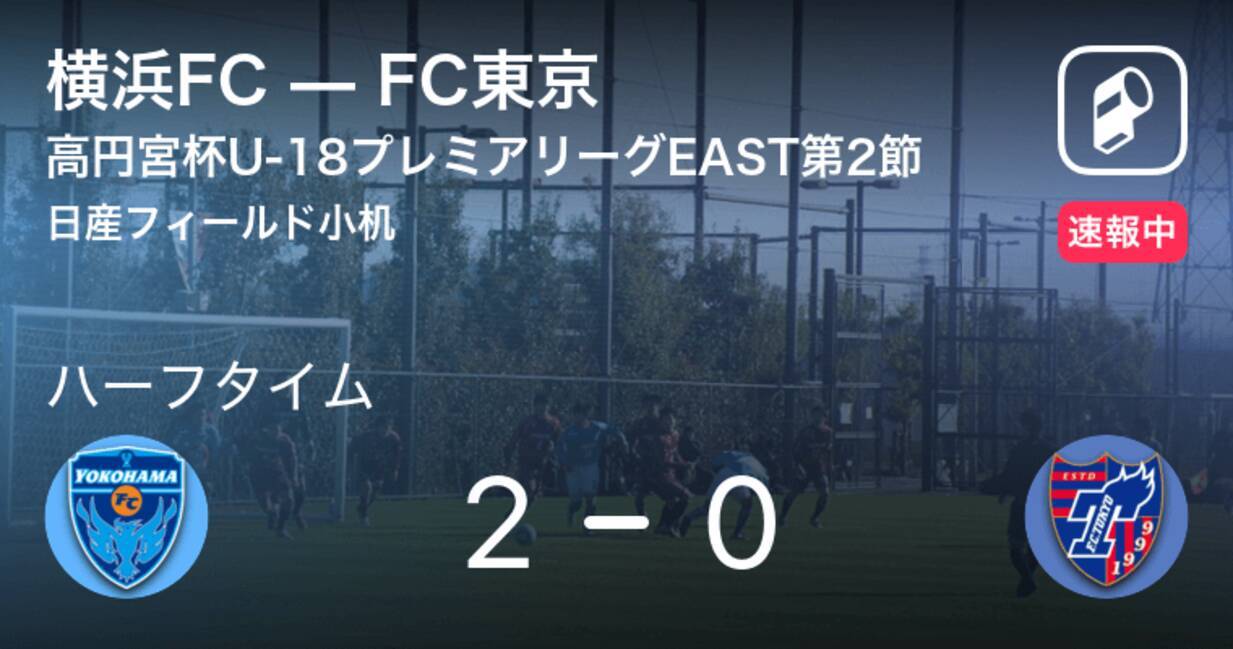 速報中 横浜fcvsfc東京は 横浜fcが2点リードで前半を折り返す 21年4月11日 エキサイトニュース