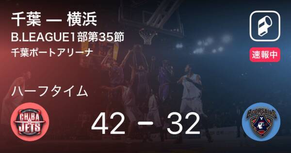 速報中 千葉vs横浜は 千葉が10点リードで前半を折り返す 21年4月24日 エキサイトニュース