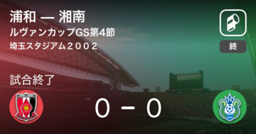 【ルヴァンカップGS第4節】浦和は湘南とスコアレスドロー