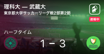 【速報中】理科大vs武蔵大は、武蔵大が2点リードで前半を折り返す