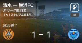 【J1第13節】清水は横浜FCとの攻防の末、引き分け