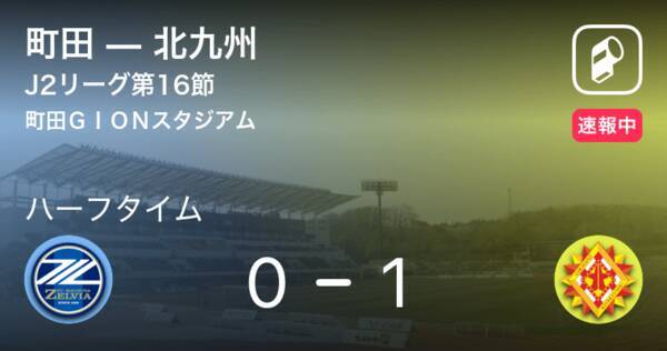 速報中 町田vs北九州は 北九州が1点リードで前半を折り返す 21年5月30日 エキサイトニュース