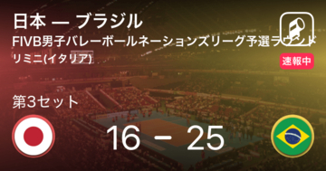 【速報中】日本vsブラジルは、ブラジルが第2セットを取る