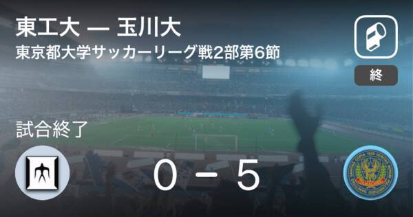 東京都大学サッカーリーグ戦2部第6節 玉川大が東工大を突き放しての勝利 21年6月6日 エキサイトニュース