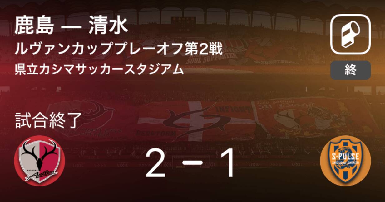 ルヴァンカッププレーオフ第2戦 鹿島が清水との一進一退を制す 21年6月6日 エキサイトニュース