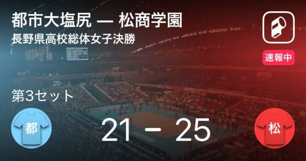 速報中 都市大塩尻vs松商学園は 松商学園が第2セットを取る 21年6月7日 エキサイトニュース