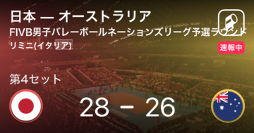 【速報中】日本vsオーストラリアは、日本が第3セットを取る