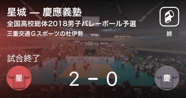 インターハイ男子バレーボール予選 星城が慶應義塾に勝利 18年7月27日 エキサイトニュース