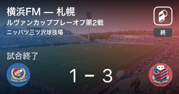 ルヴァンカッププレーオフ第2戦 札幌が攻防の末 横浜fmから逃げ切る 21年6月13日 エキサイトニュース