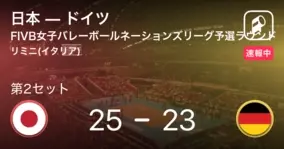 速報中 日本vsドイツは 日本が第2セットを取る 21年6月15日 エキサイトニュース