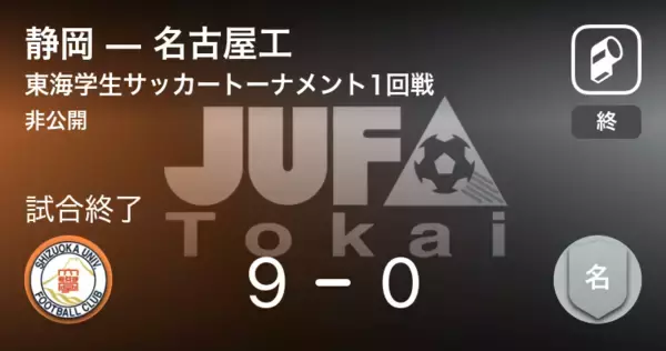 【東海学生サッカートーナメント1回戦】静岡が名古屋工を突き放しての勝利