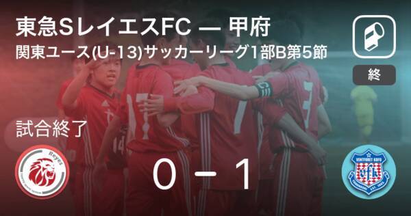 関東ユース U 13 サッカーリーグ1部b第5節 甲府が東急sレイエスfcから逃げ切り勝利 21年6月26日 エキサイトニュース