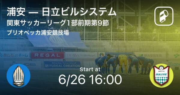 関東サッカーリーグ1部前期9節 まもなく開始 浦安vs日立ビルシステム 21年6月26日 エキサイトニュース