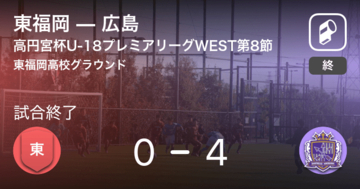 【高円宮杯U-18プレミアリーグWEST第8節】広島が東福岡を突き放しての勝利