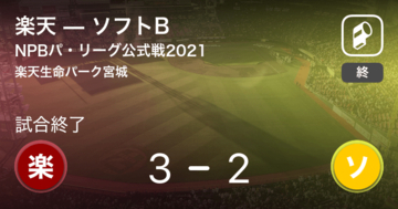 【NPBパ・リーグ公式戦ペナントレース】楽天がソフトBから勝利をもぎ取る