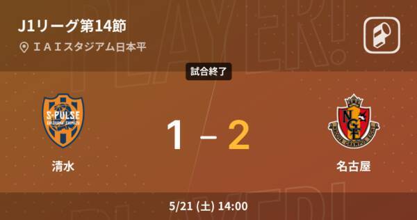 J1第14節 名古屋が攻防の末 清水から逃げ切る 22年5月21日 エキサイトニュース