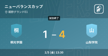 【ニューバランスカップ準々決勝】山梨学院が桐光学園に勝利しベスト4進出決定！