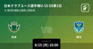 【日本クラブユースサッカー選手権U-15グループステージ第1日】まもなく開始！松本vs栃木