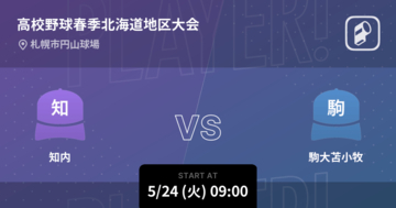 【高校野球春季北海道地区大会1回戦】まもなく開始！知内vs駒大苫小牧