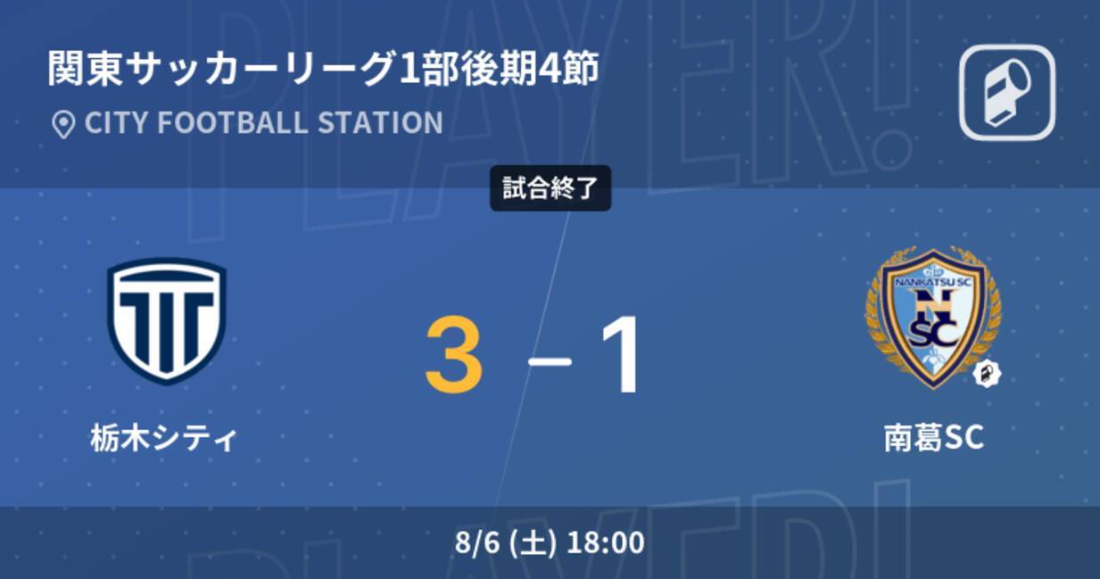 関東サッカーリーグ1部後期4節 栃木シティが攻防の末 南葛scから逃げ切る 22年8月6日 エキサイトニュース