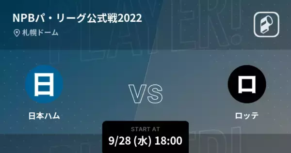 【NPBパ・リーグ公式戦ペナントレース】まもなく開始！日本ハムvsロッテ